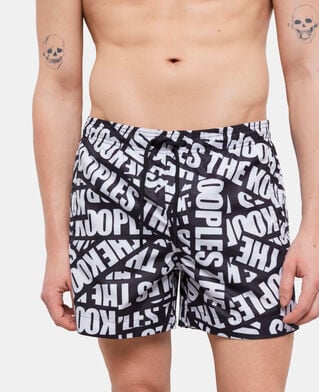 The Kooples HERREN BLACK badeshorts mit logo-tape