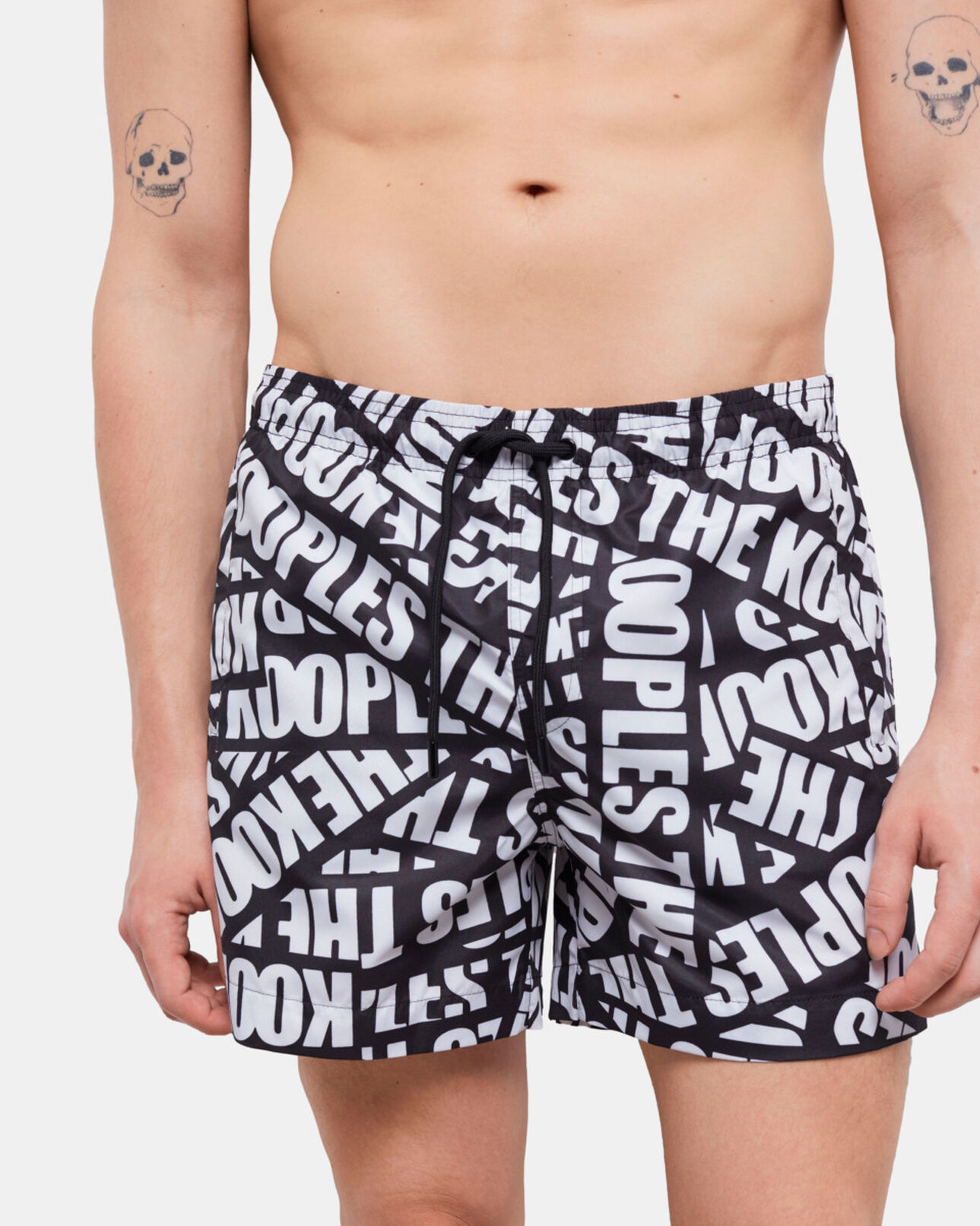 The Kooples HOMME BLACK short de bain tape logo
