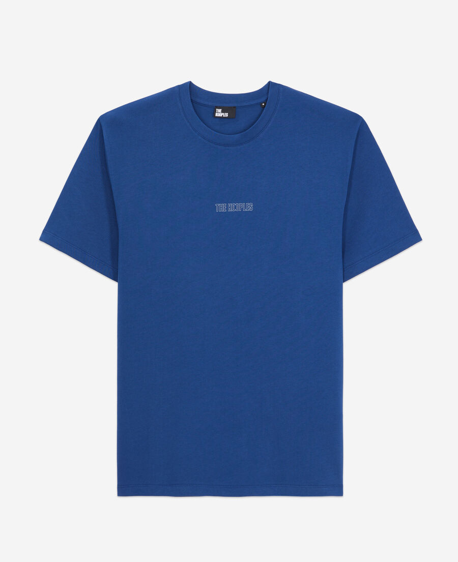 더 쿠플스 The Kooples T-shirt bleu vif avec logo,ROYAL BLUE - DARK NAVY