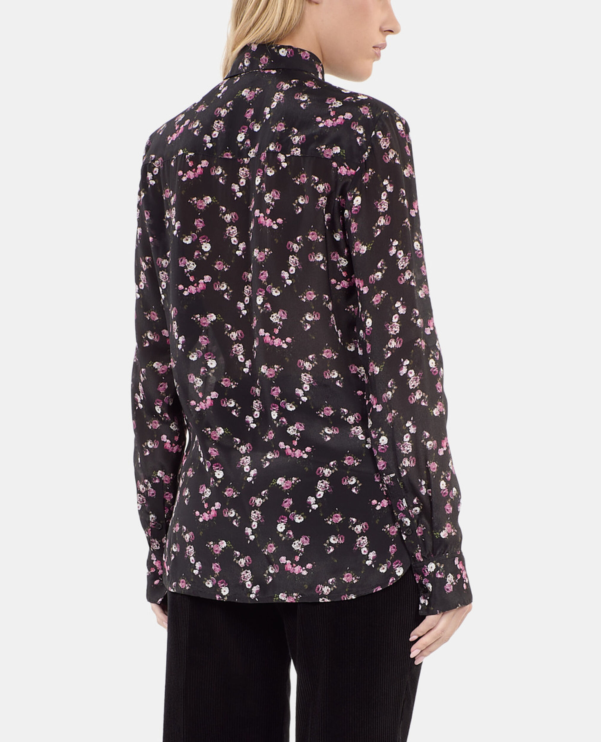 Floral print shirt, BLACK, hi-res image number null