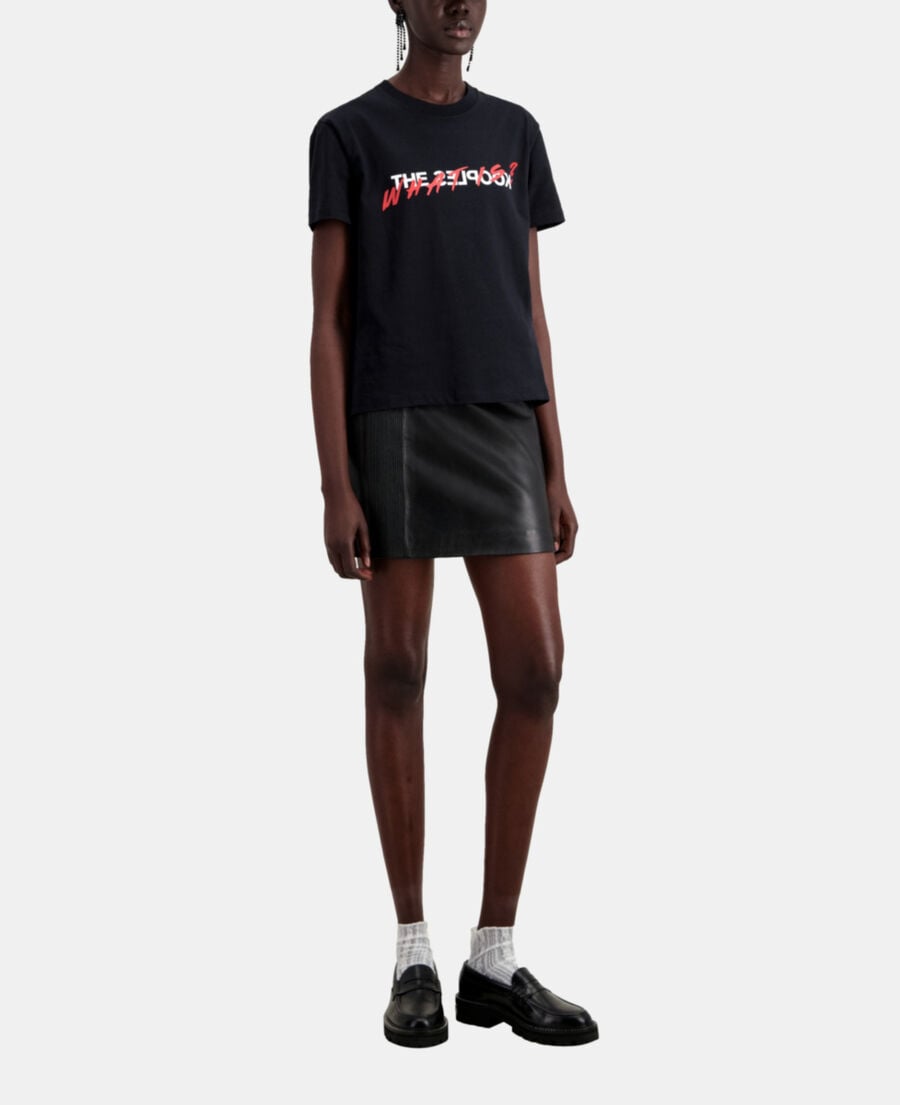 The Kooples FEMME BLACK mocassins en cuir noirs