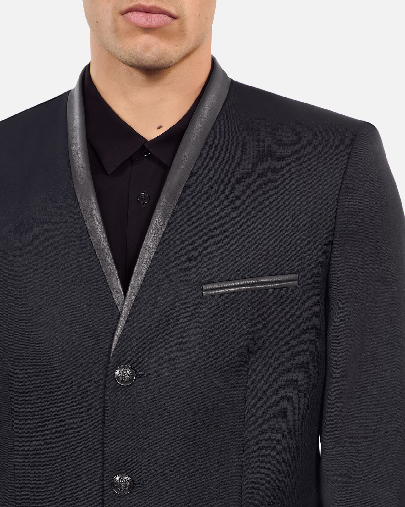 The Kooples HOMME BLACK blazer en laine noir