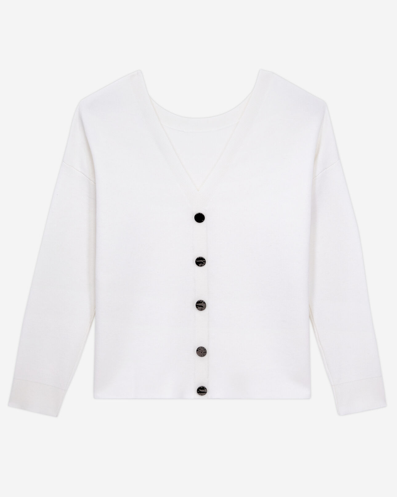 The Kooples FEMME ECRU pull avec boutonnage dans le dos
