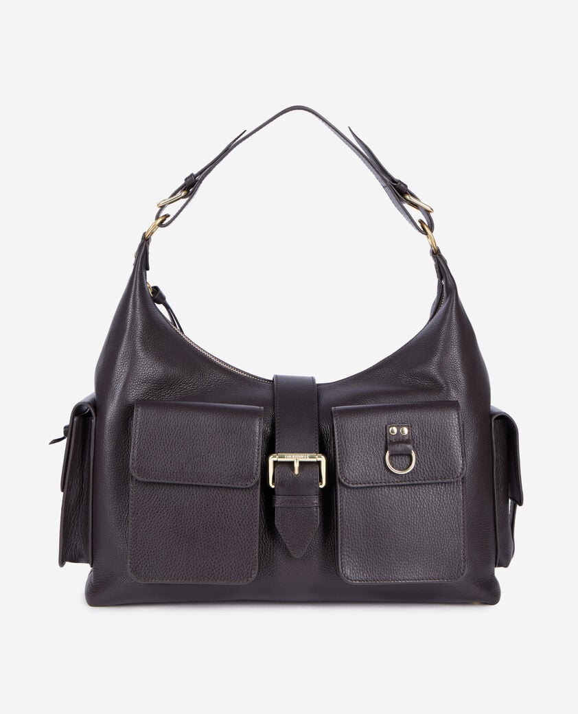 The Kooples WOMEN BROWN brown leather amelia xl bag
