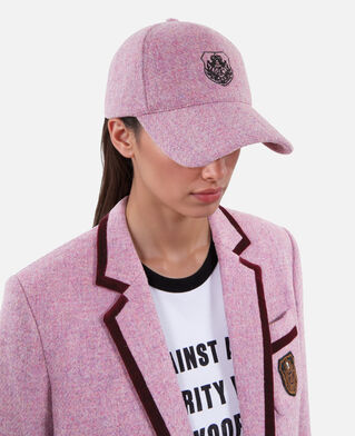 The Kooples MIXED PINK pink wool cap the kooples x harris tweed
