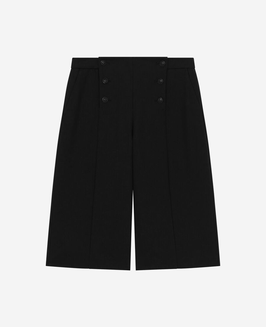 The Kooples DAMEN BLACK weite pumphose mit steg schwarz