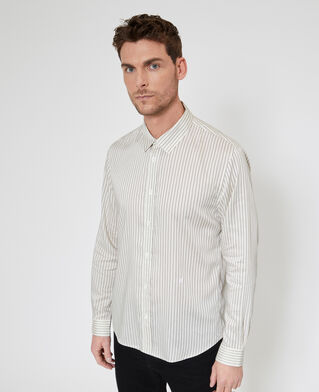 The Kooples H WHITE ecru striped shirt