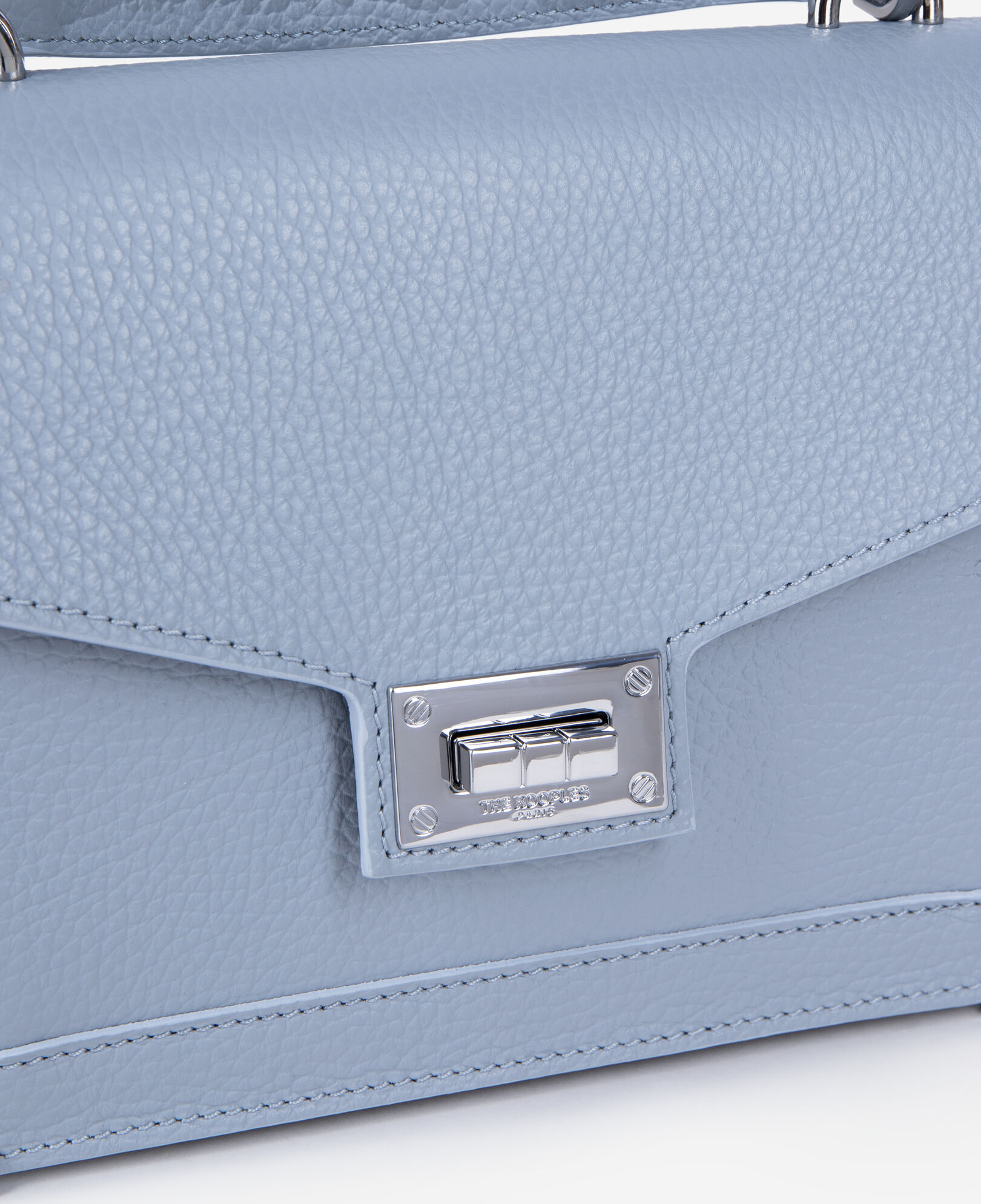 The Kooples WOMEN BLUE emily small blue grained leather bag