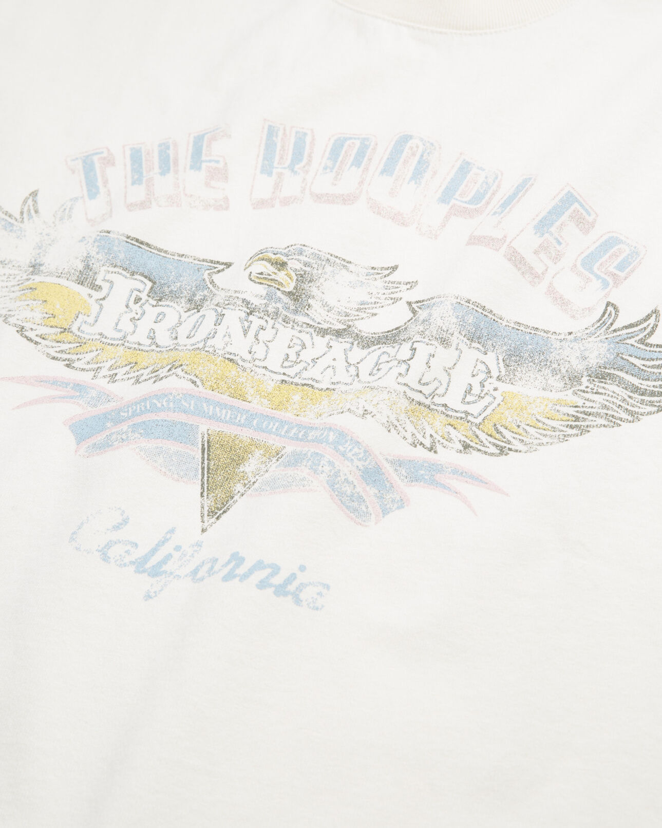 The Kooples FEMME ECRU t-shirt écru coton imprimé aigle
