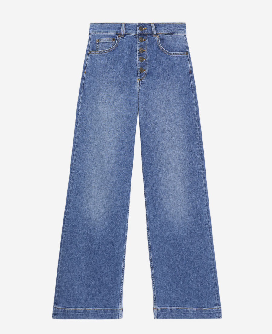 wide blue jeans