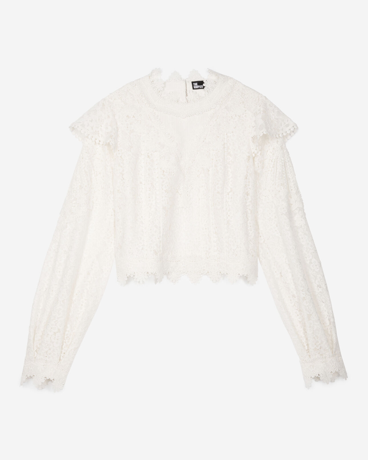 The Kooples FEMME ECRU top en dentelle écru