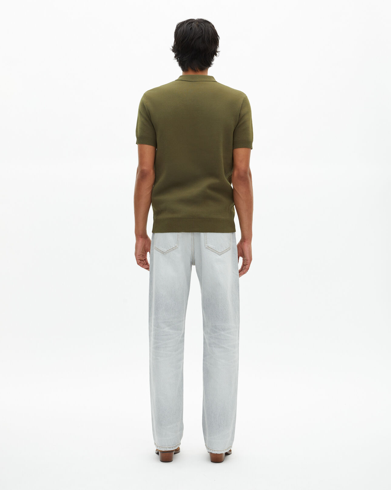 The Kooples H KAKI khaki knit sweater
