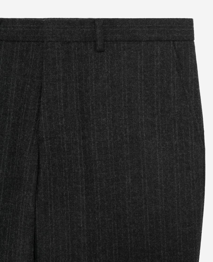 The Kooples HOMME PEARL GREY pantalon de costume droit à fines rayures gris foncé