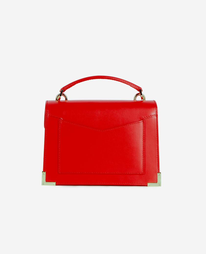 The Kooples FEMME ORANGE RED sac emily small en cuir rouge