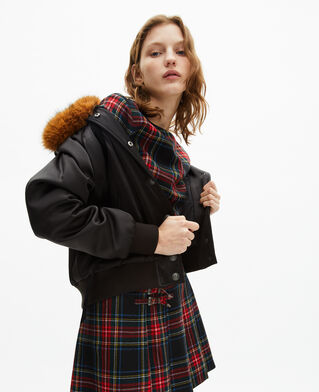 The Kooples F ROUGE NOIR short tartan skirt in red and black