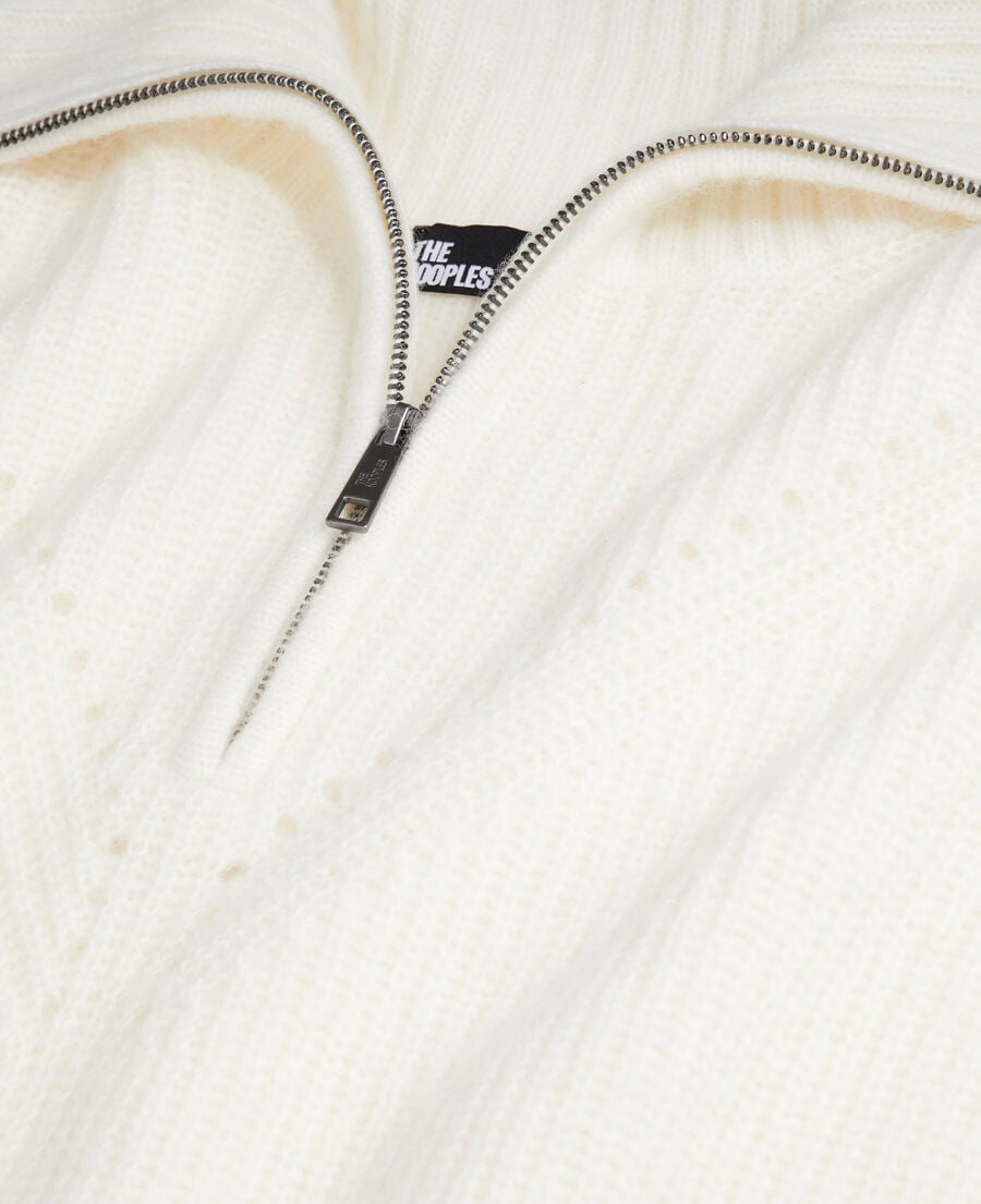 The Kooples FEMME ECRU pull écru en laine mélangée