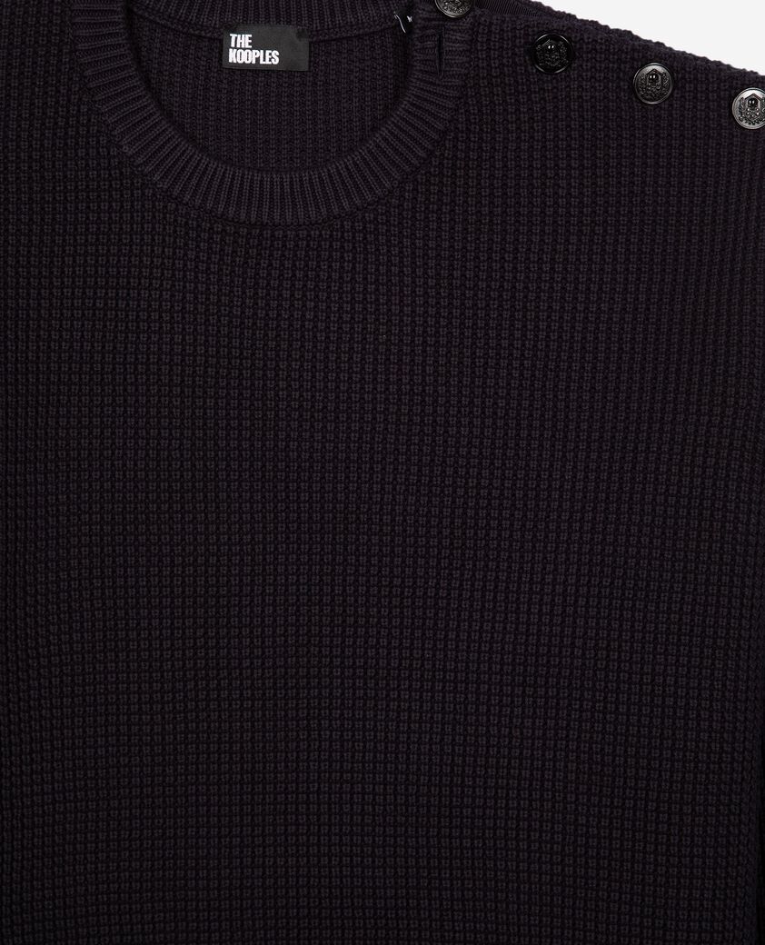 The Kooples H DARK NAVY navy button sweater