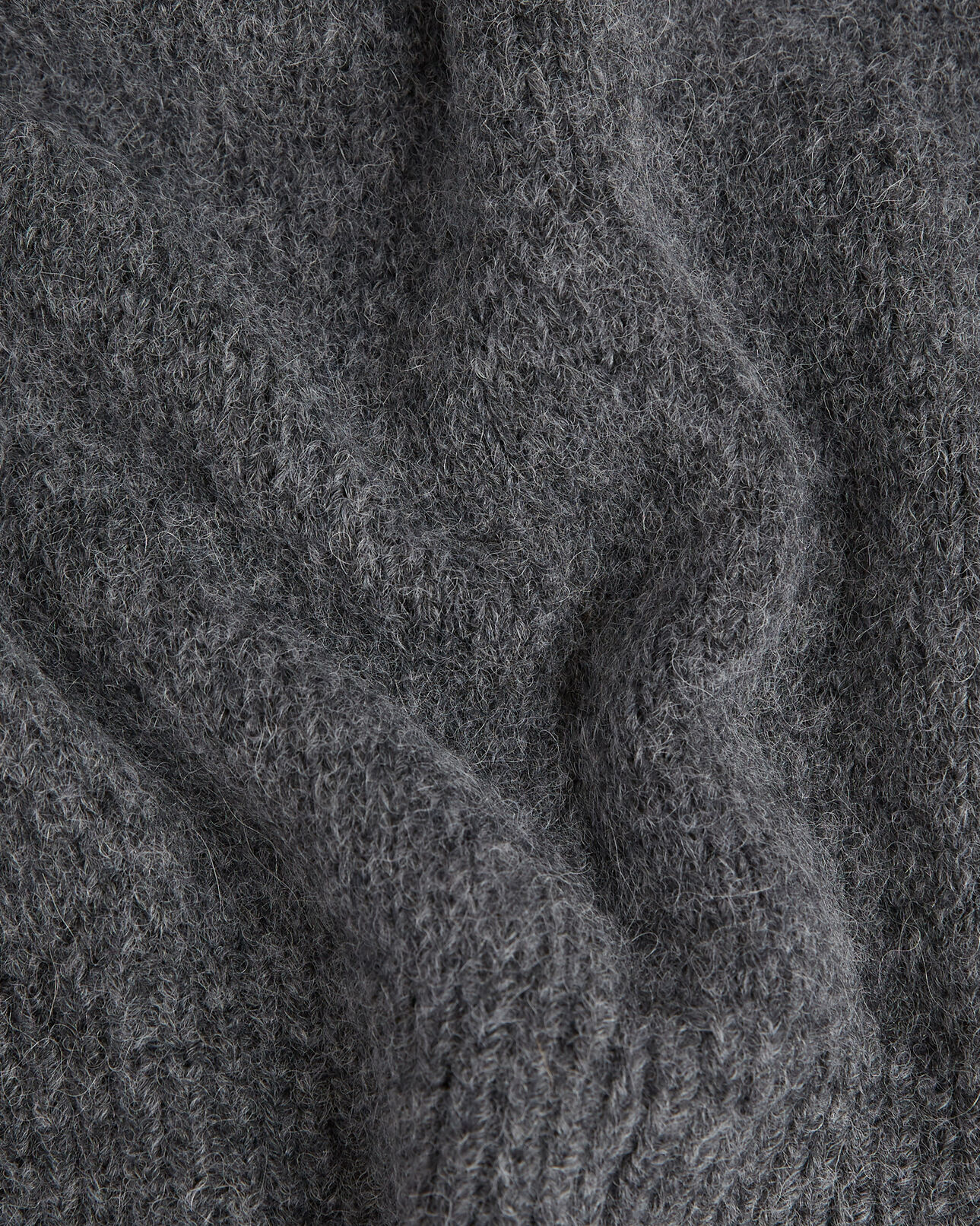 The Kooples WOMEN DARK GREY loose-fit alpaca wool dark gray sweater