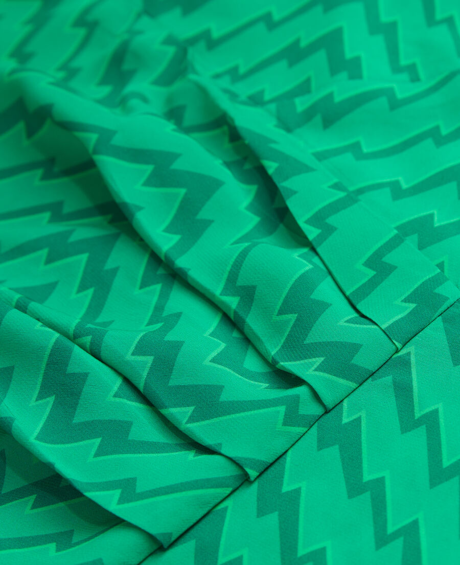 falda corta drapeada verde