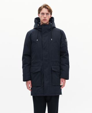 The Kooples HERREN NAVY wasserabweisender parka in marineblau