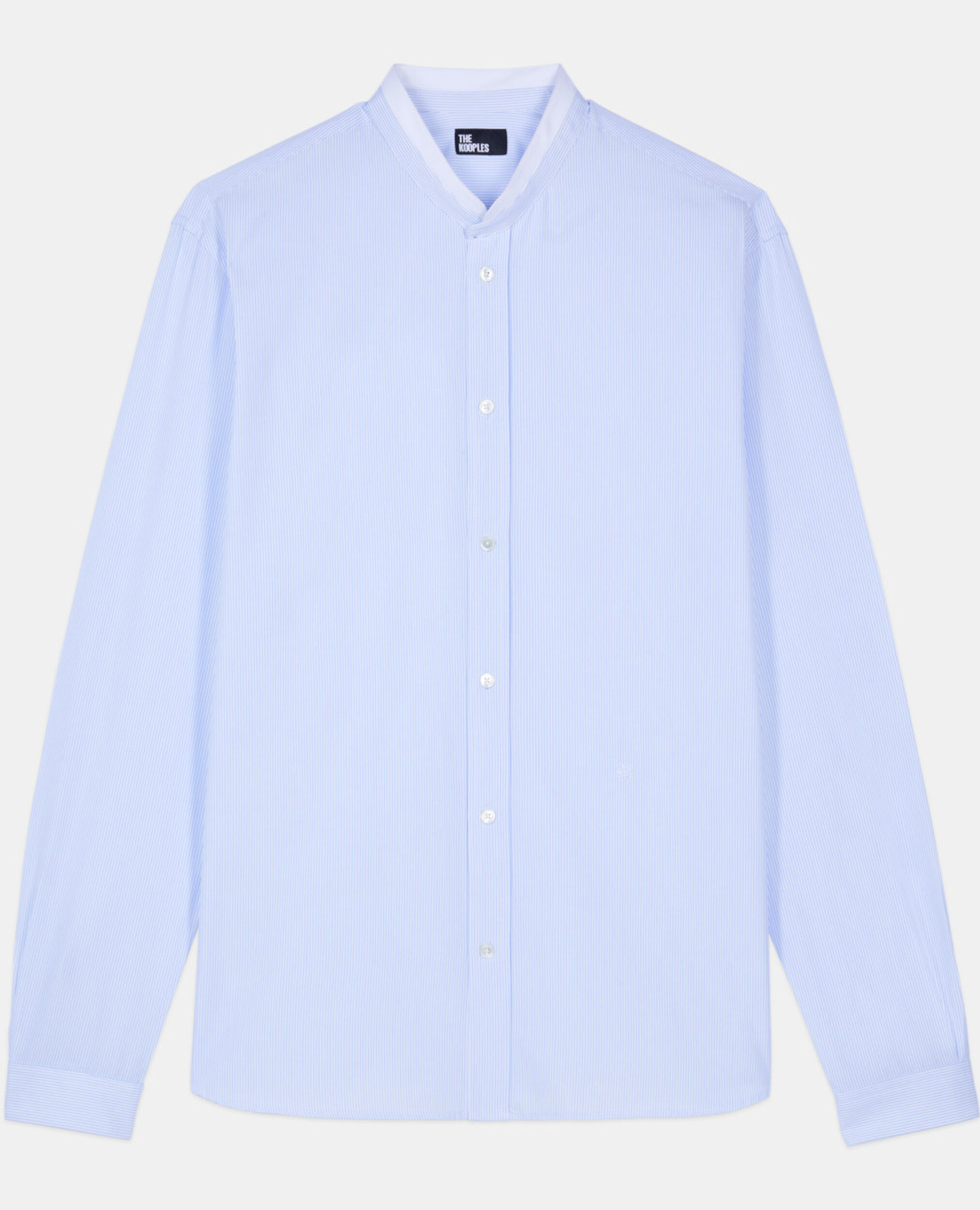 White striped formal shirt, BLUE WHITE, hi-res image number null