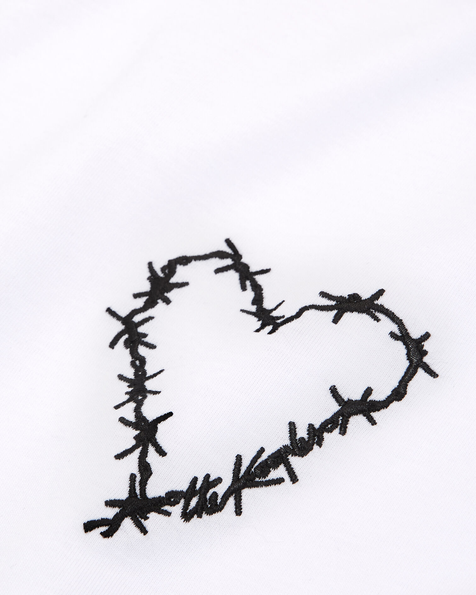 T-shirt blanc à logo cœur cousu, WHITE, hi-res image number null