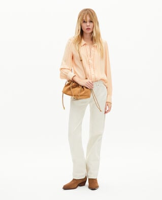The Kooples F CAMEL taylor bag in camel suede