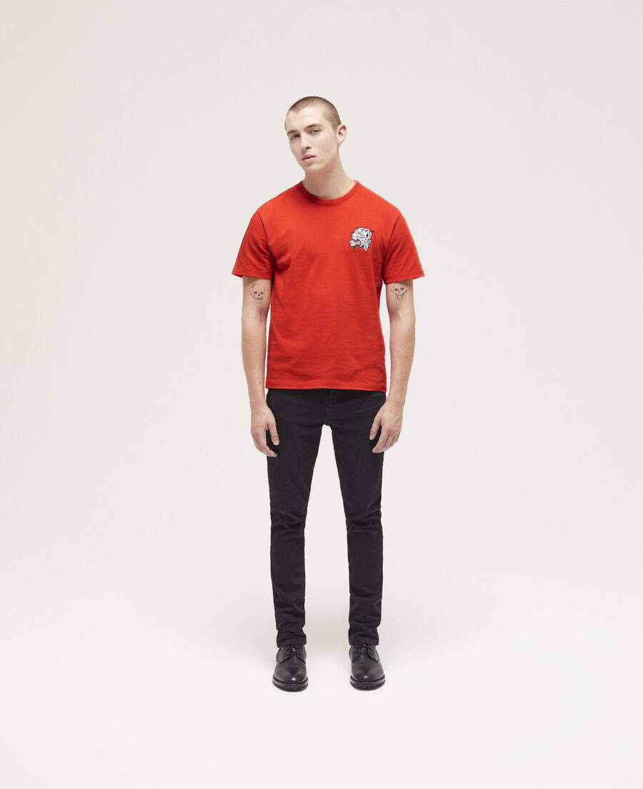 t-shirt sérigraphié rouge