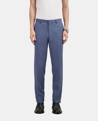 The Kooples HOMME BLUE pantalon de costume en laine bleu