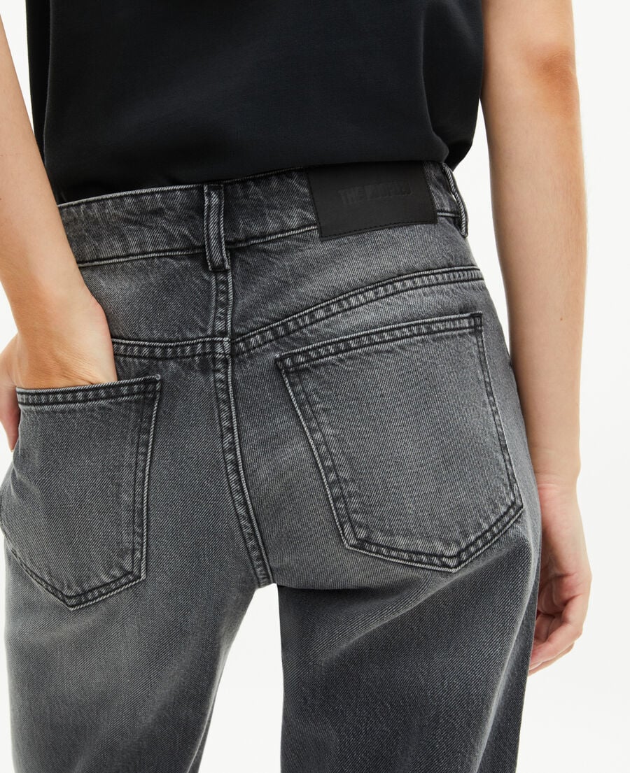 The Kooples FEMME BLACK jean large noir d&eacute;lav&eacute;