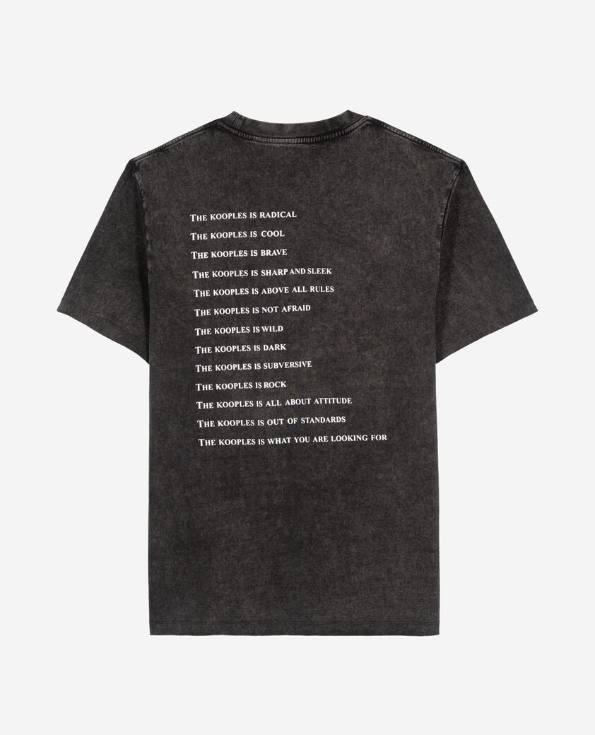 The Kooples MEN BLACK WASHED black what is t-shirt