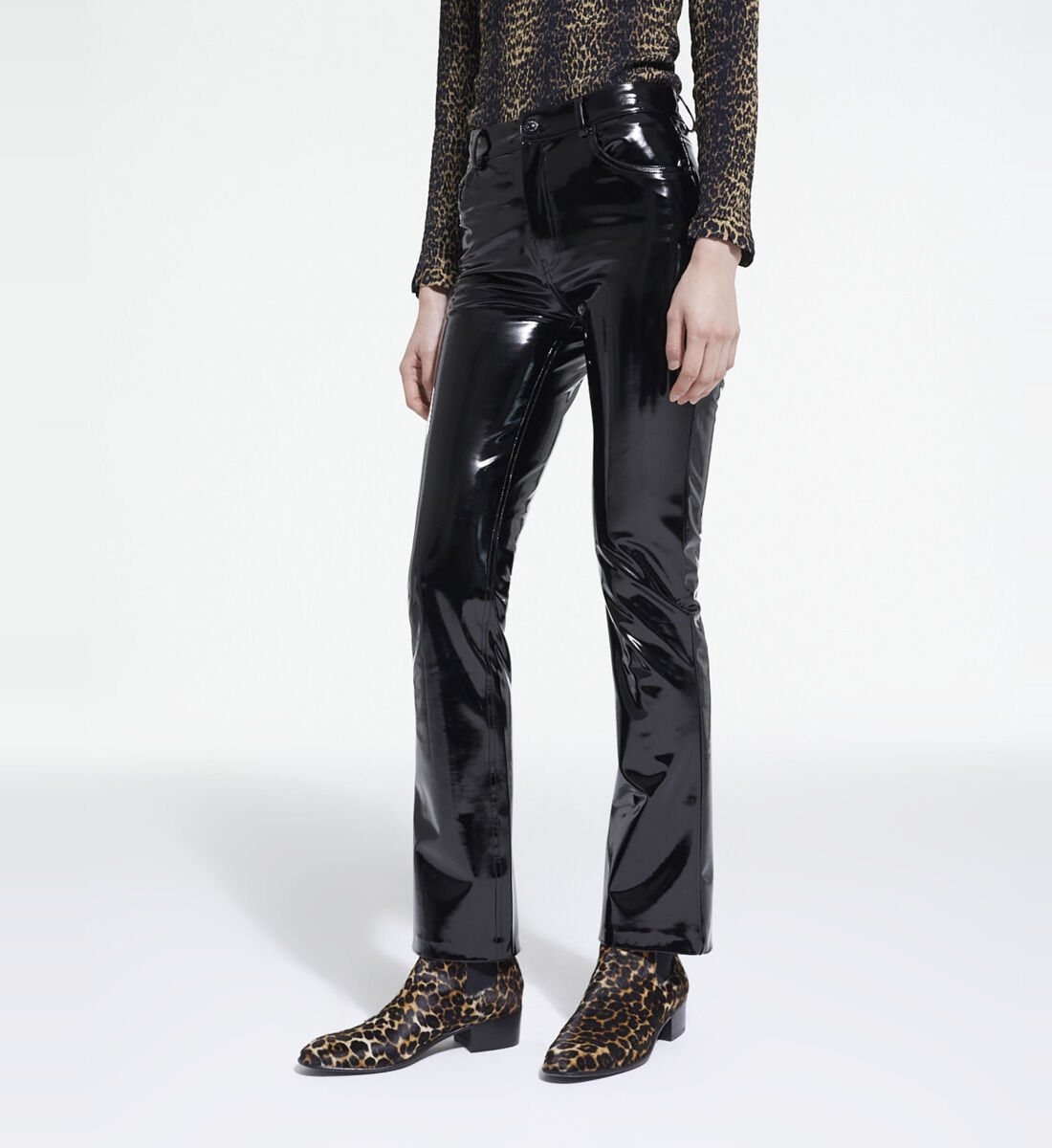 Pantalon en hotsell vinyle noir