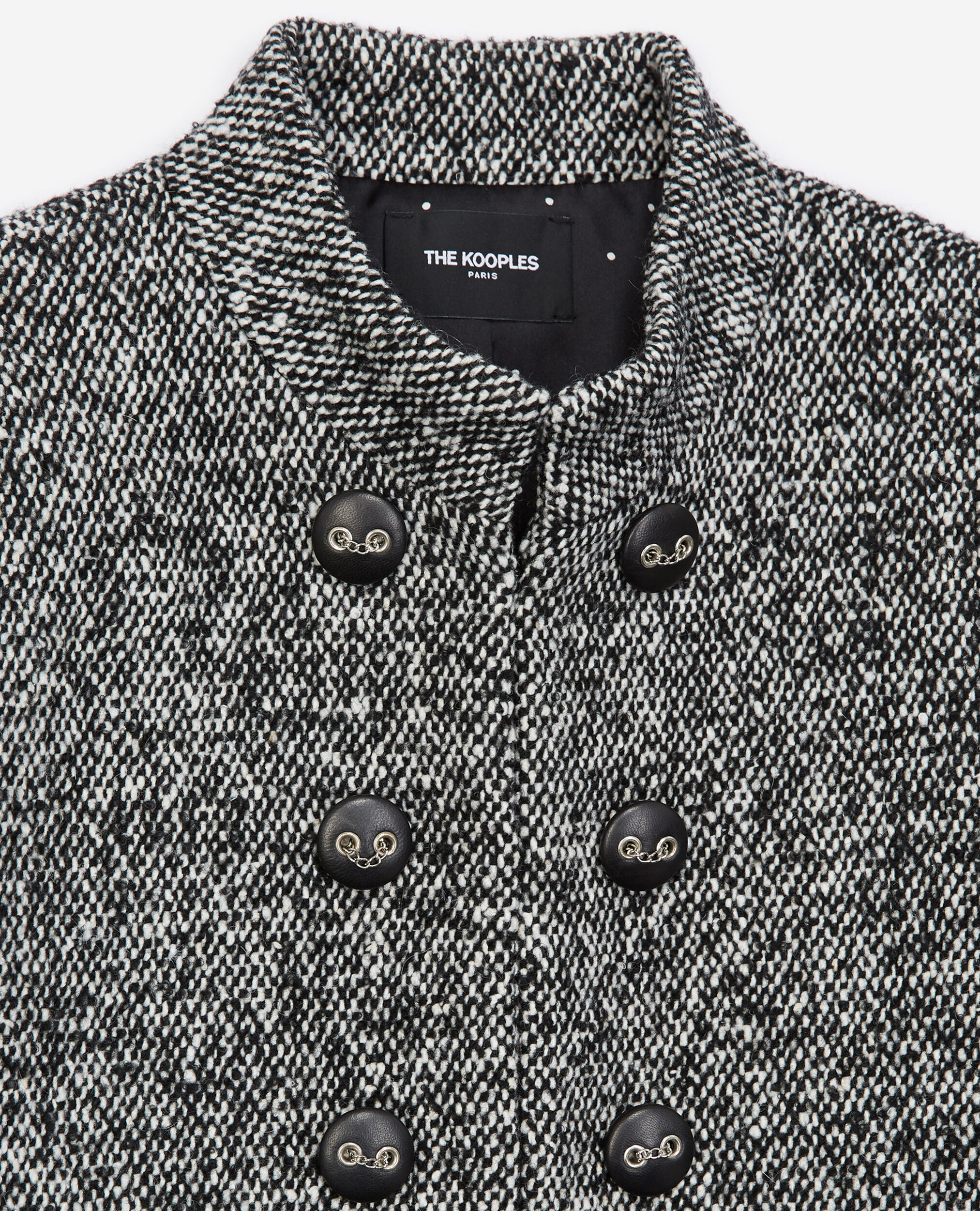 Flecked black and white wool jacket The Kooples