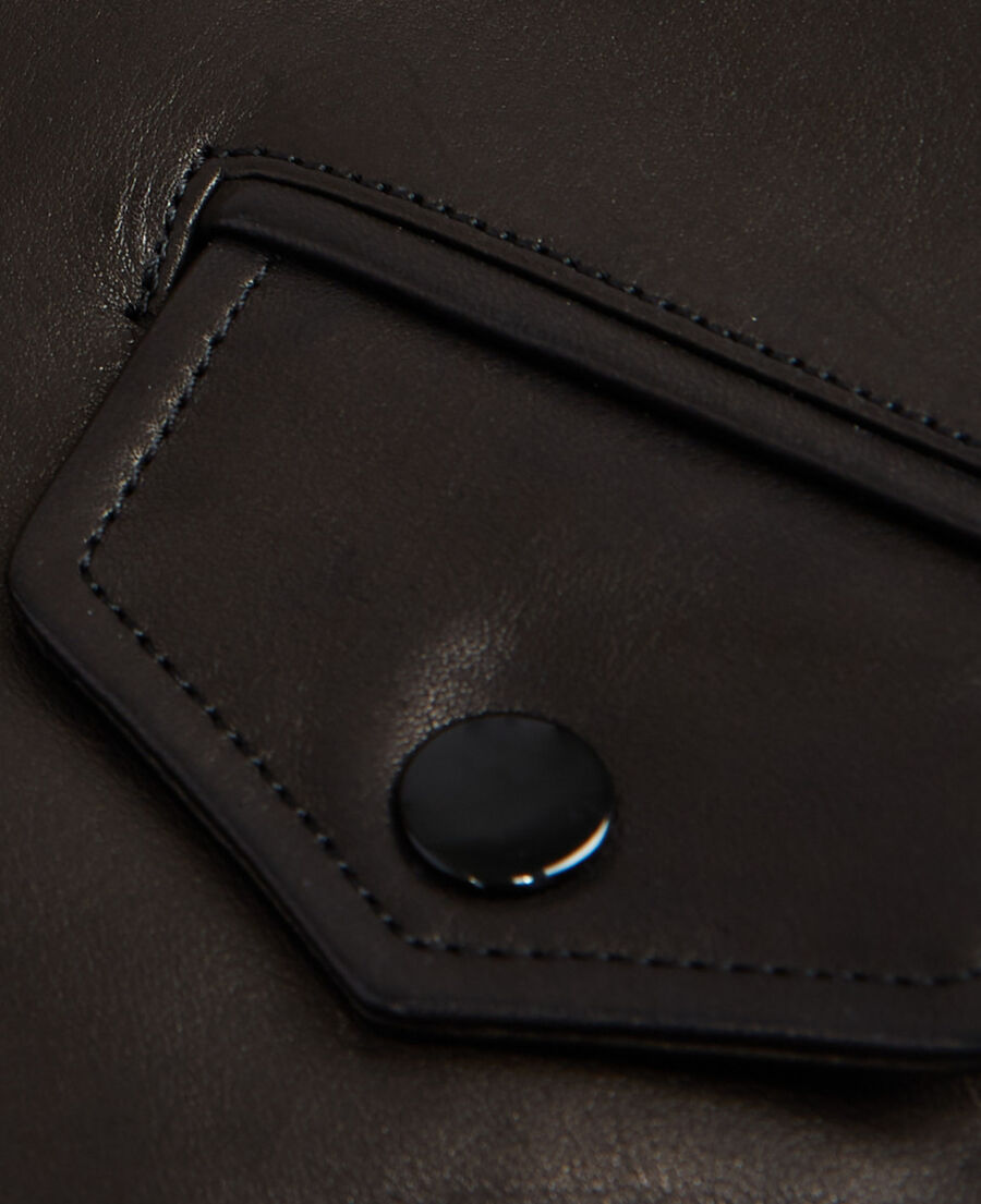 leather jacket with leopard print lining