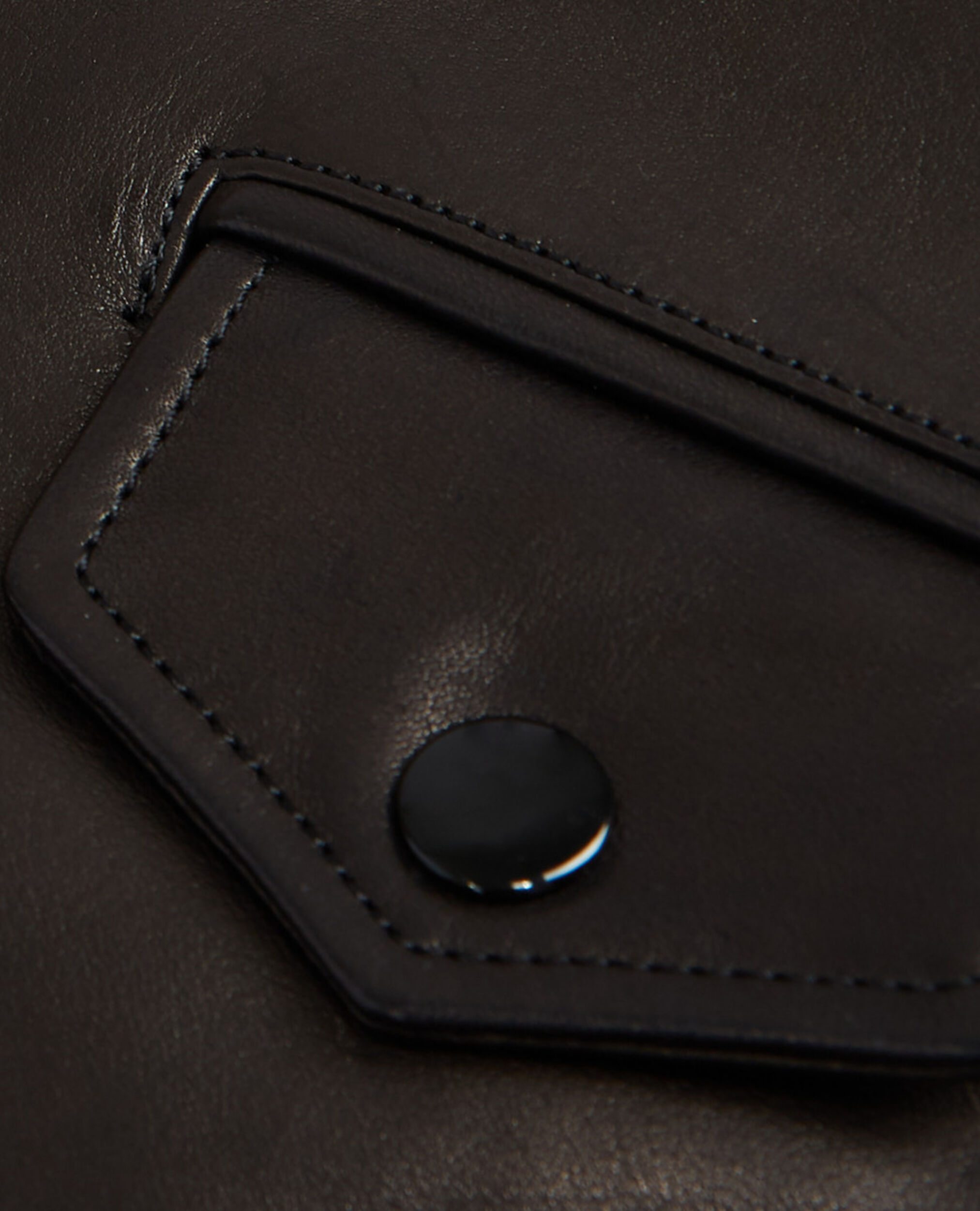 Leather jacket with leopard print lining, BLACK, hi-res image number null