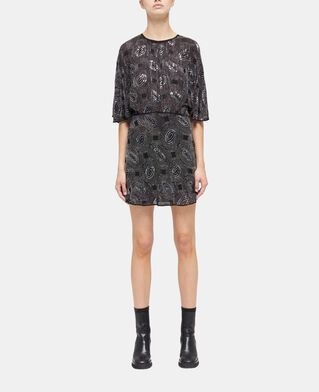 The Kooples DAMEN BLACK schwarzes kurzes kleid mit strassbesatz