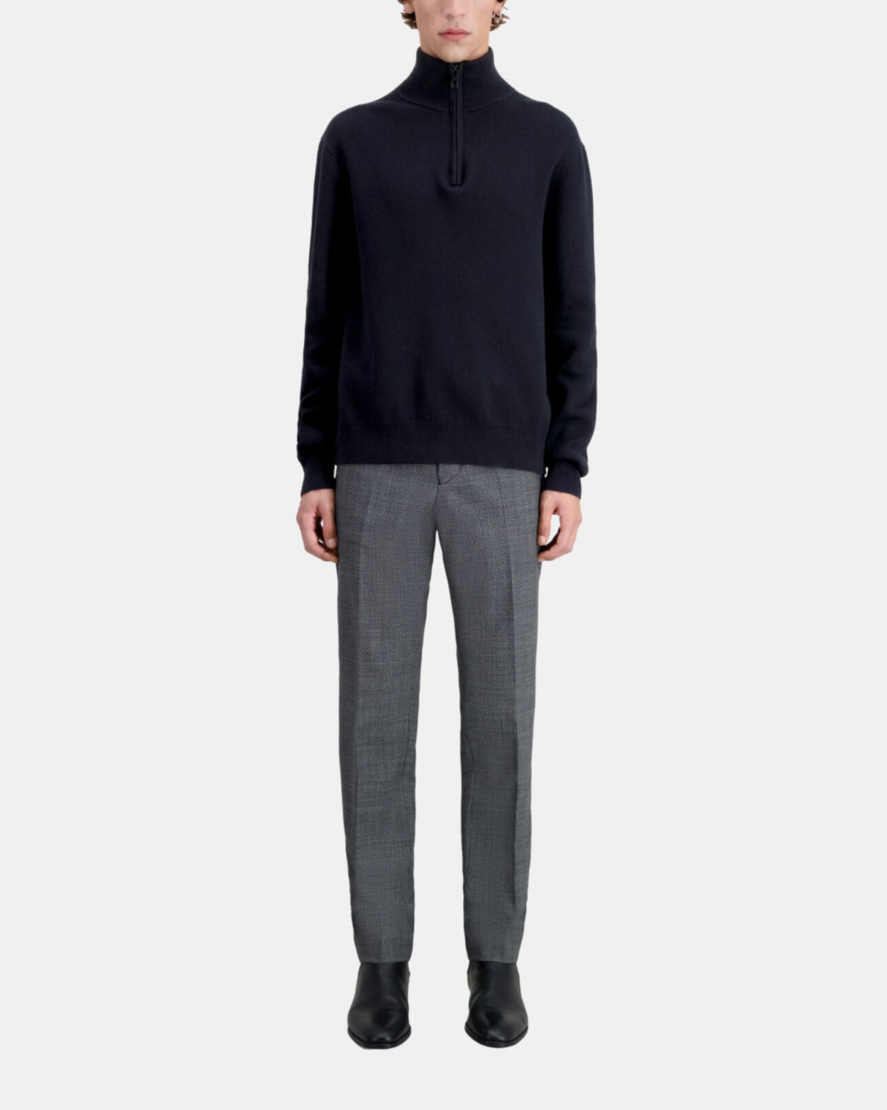 The Kooples HOMME BLACK pull noir avec logo debossé