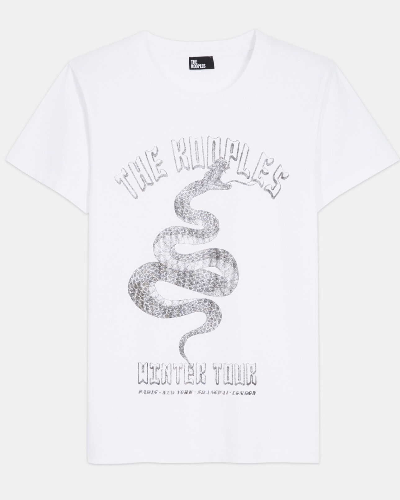 The Kooples WOMEN WHITE white t-shirt with screen print