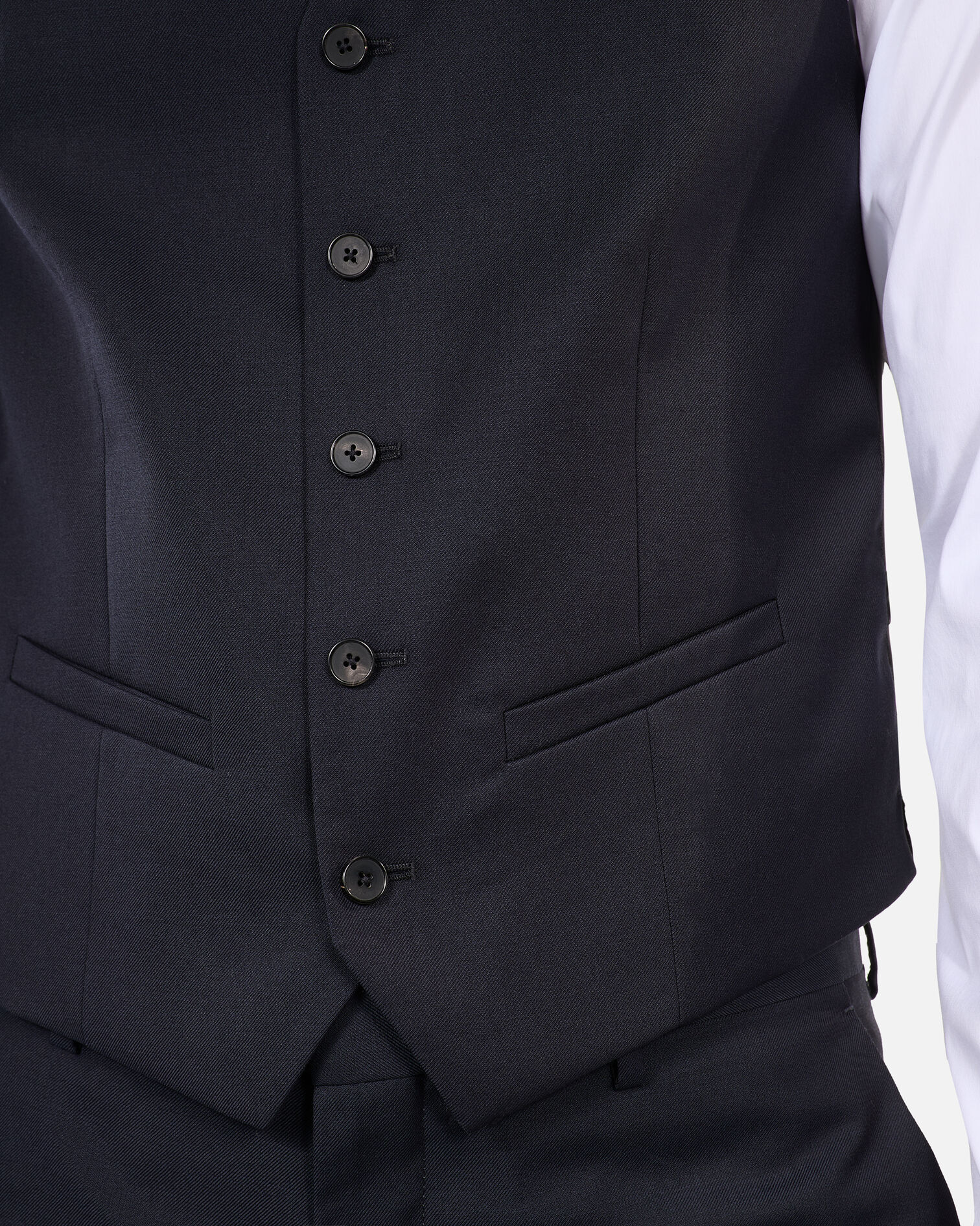 Gilet de costume en laine bleu marine, DARK NAVY, hi-res image number null