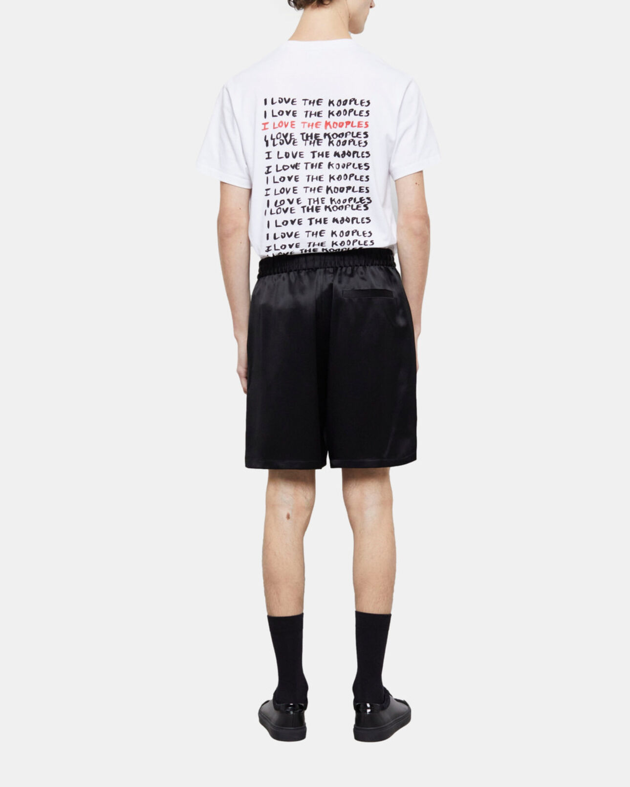 The Kooples HOMME BLACK short noir avec broderies western