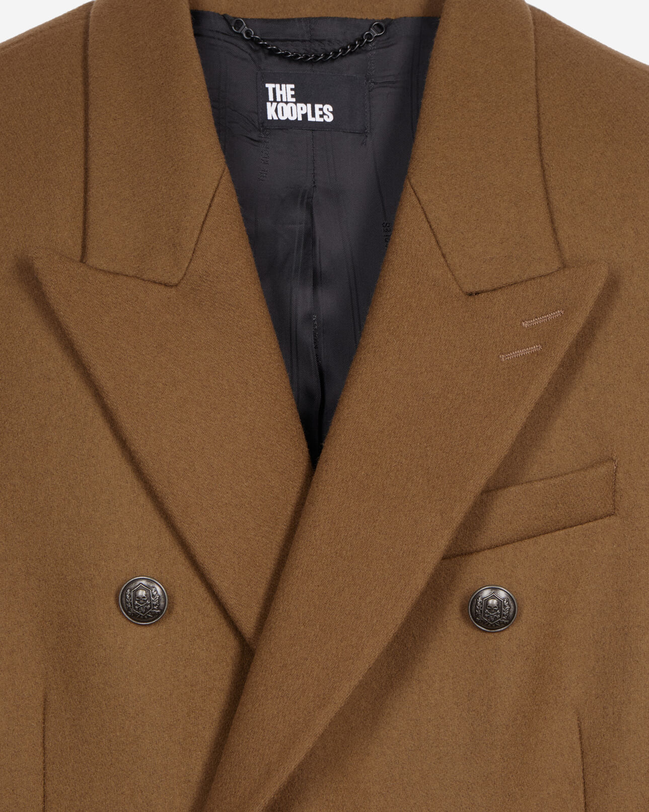 The Kooples HOMME CAMEL manteau long en laine mélangée camel