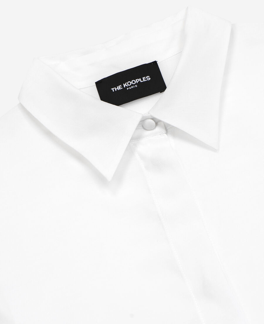 classic white shirt with pleated back