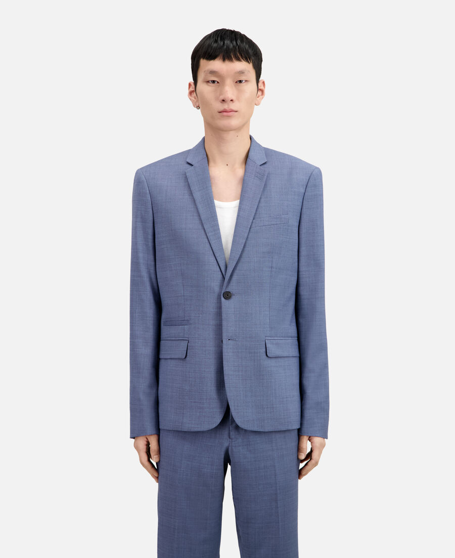 light blue wool suit jacket