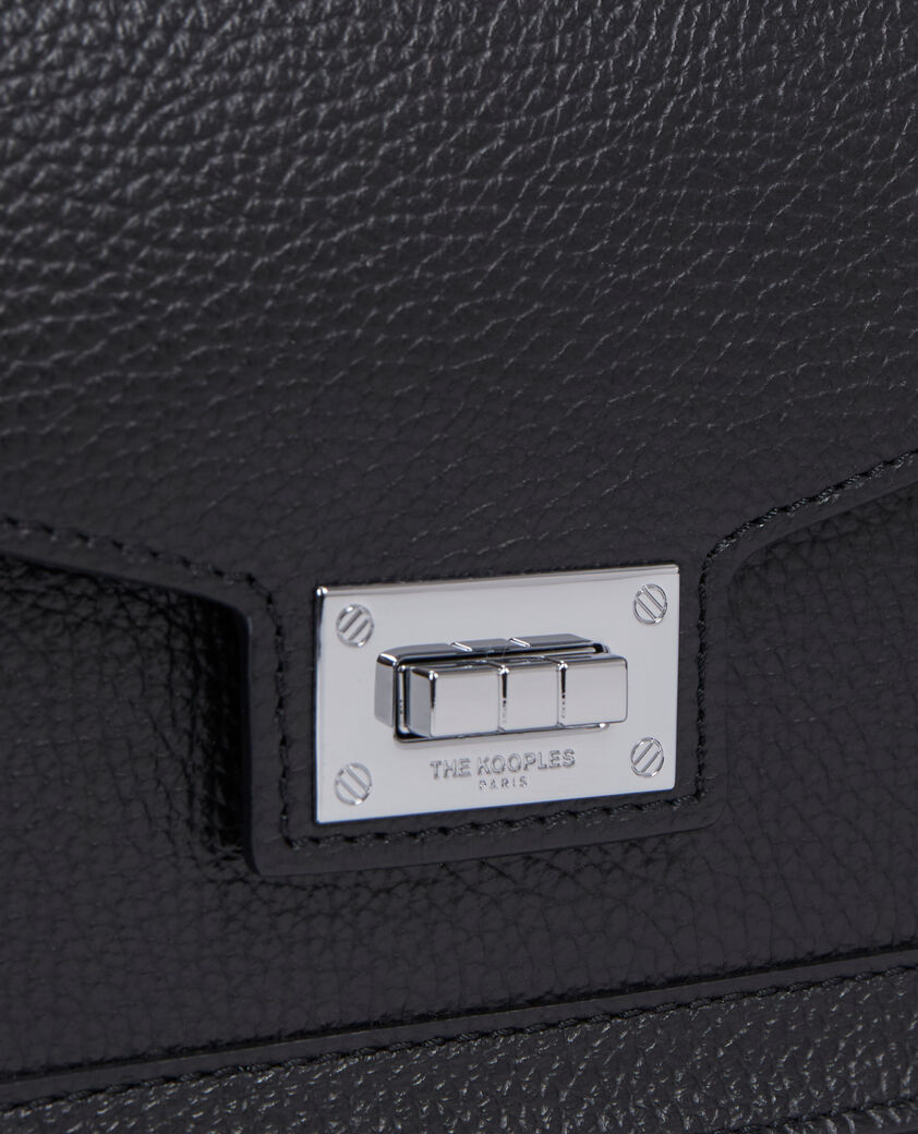 The Kooples WOMEN BLACK emily long bag in black leather
