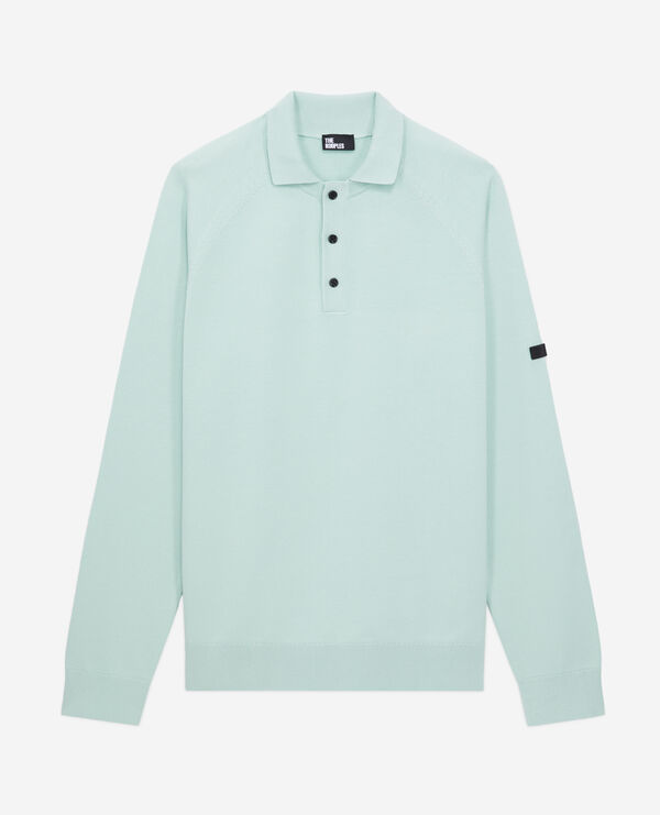 green knit polo t-shirt