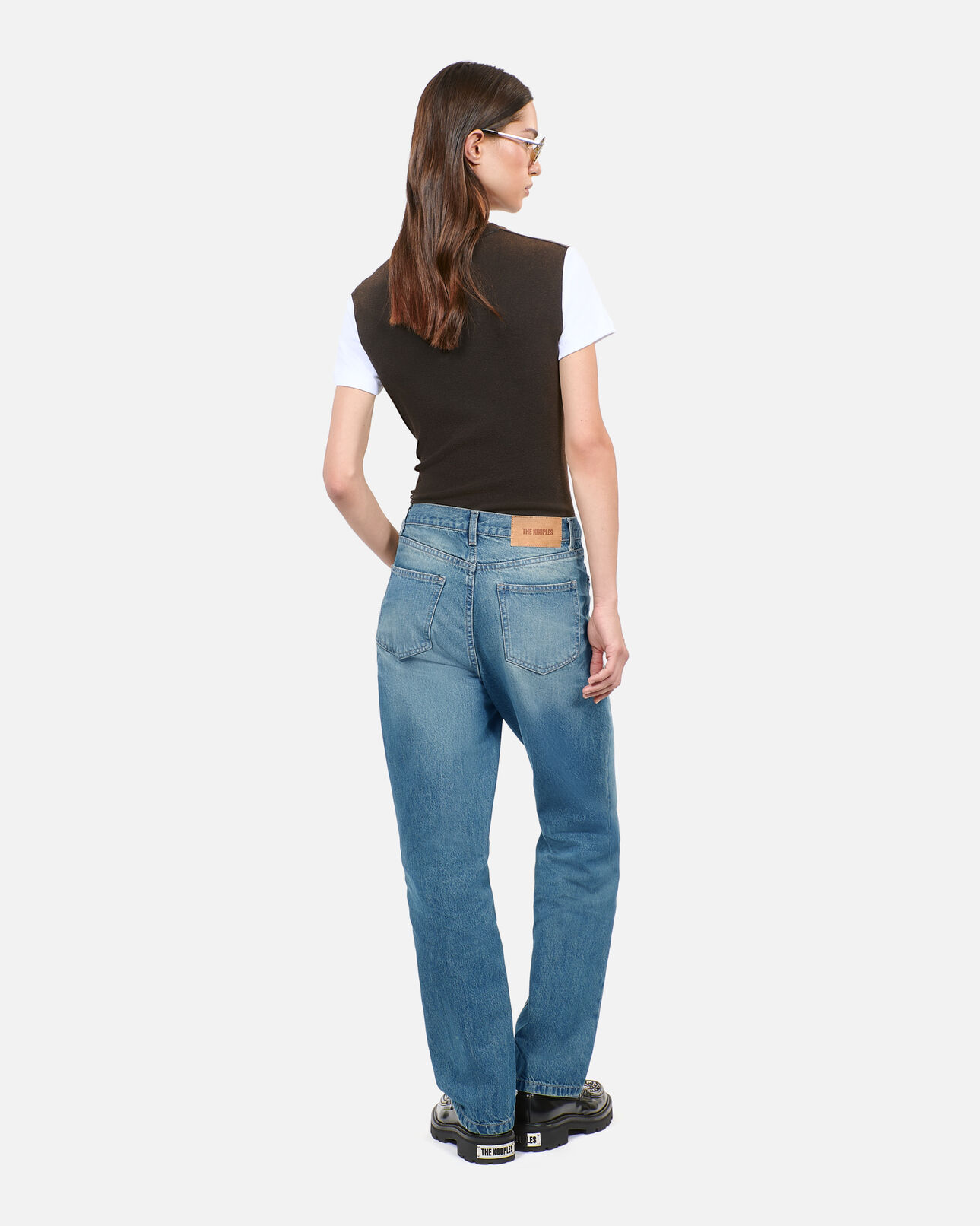 The Kooples FEMME MEDIUM BLUE jean boyfriend bleu