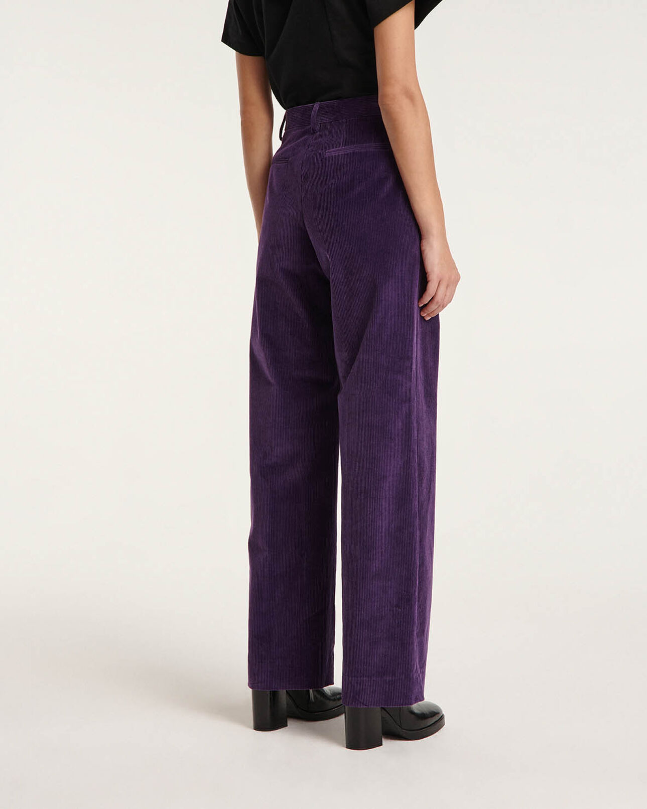 The Kooples DAMEN PRUNE violette kordhose weit