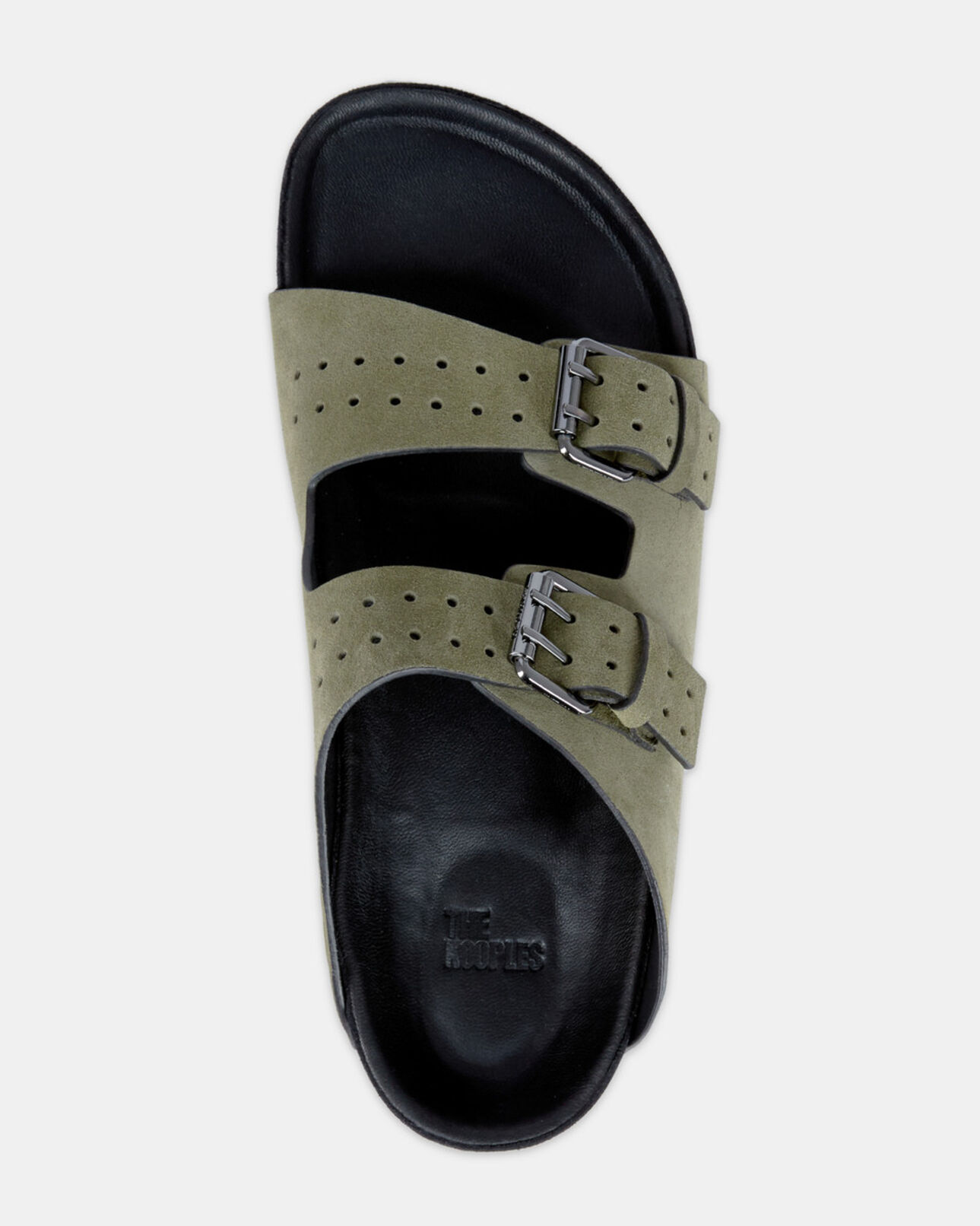 The Kooples WOMEN KAKI khaki leather sandals