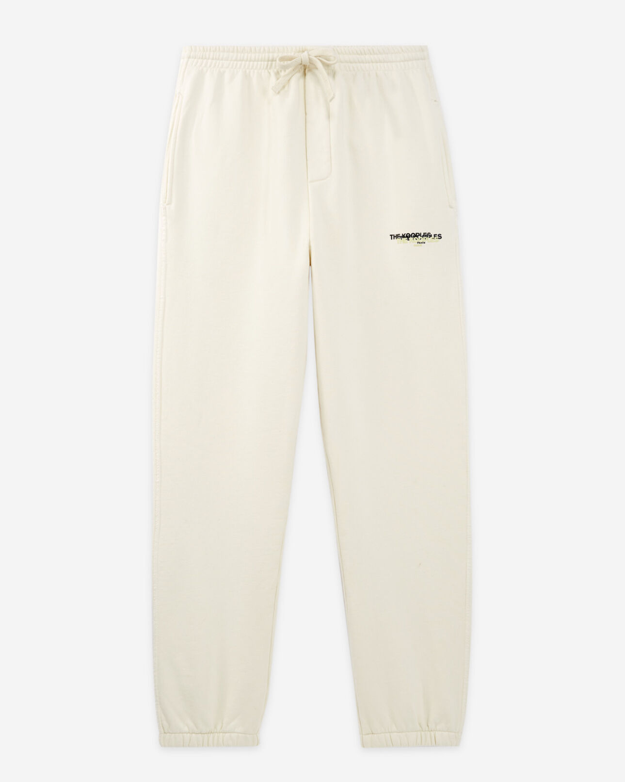 The Kooples HOMME ECRU jogging ample écru triple logo poches