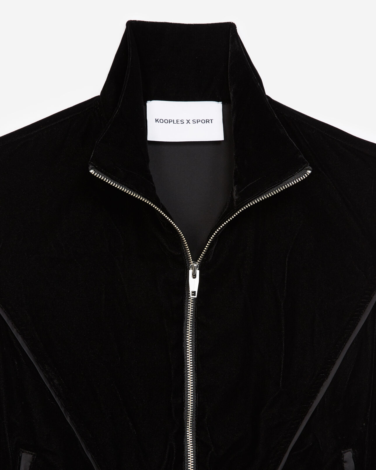 The Kooples FEMME BLACK veste velours noir à détail zippé